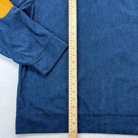 Hengsheng Jeans 1/4 Zip Sweater Shirt 2XL XXL Men's Corduroy Lightweight - Picture 4 of 11
